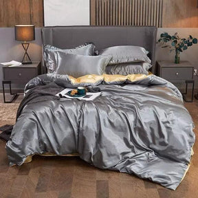 Conjunto de Roupas de Cama Cetim + 2 Fronhas Luxo